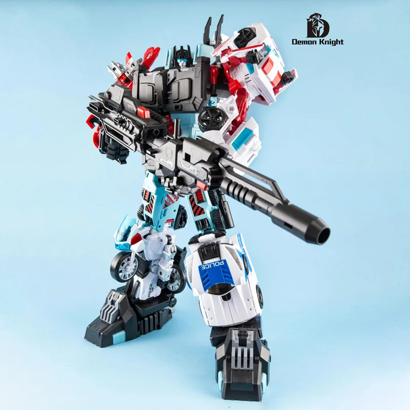 DK Demon Knight Enlarge Defensor Transformation Robot 45CM 5 IN 1 Action Figure Aircraft Fire Engines Model ABS Deformation Toys