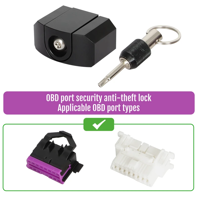 Universal ‎for Tune Saver Block Access To OBD 2 Connector OBD II Lock Port Anti Theft Tool OBD Port Security Anti-theft Lock Kit