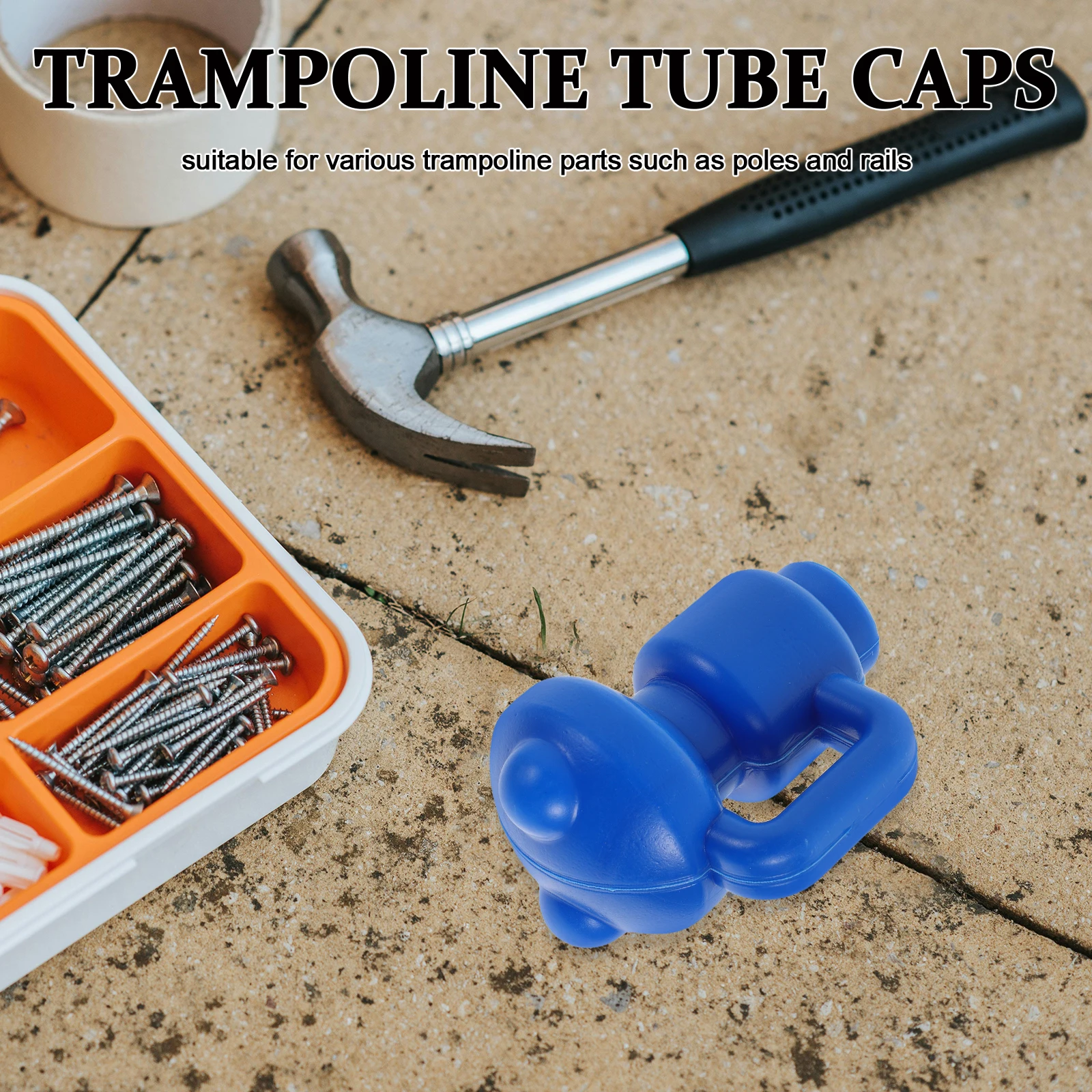 

5pcs Trampoline Pole Caps Durable Pp Material Easy Install Water Resistant For Rails Pipes Replacement Covers Enclosure Net Rod
