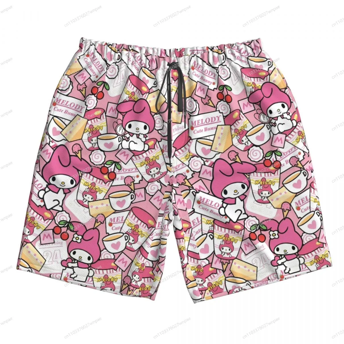 

Sanrio Character Beach Shorts For Men Board Shorts Vacation Hawaiian Swim Trunks