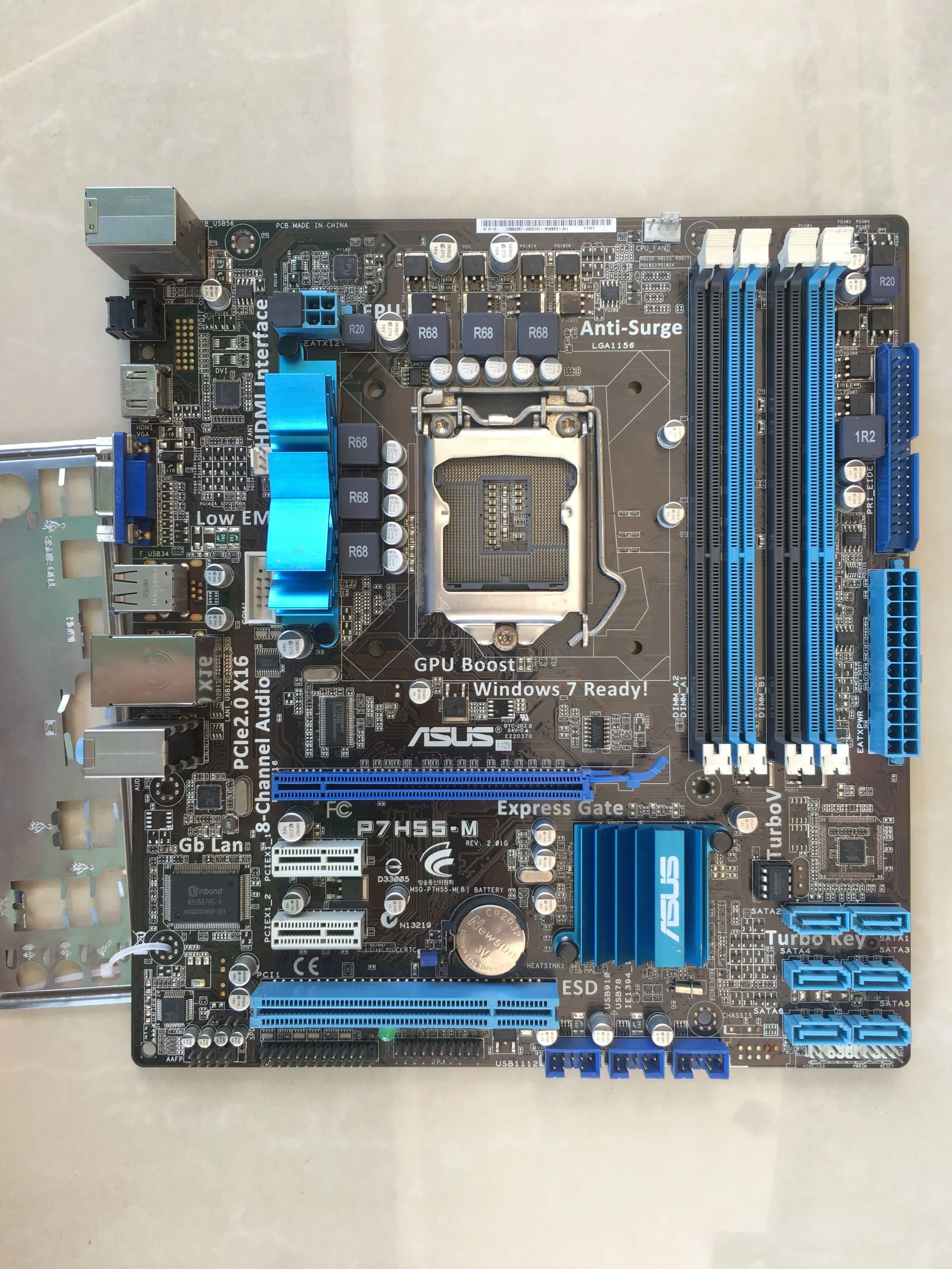 

For All Solid State Main Board ASUS P7H55-M with Integration, Support DDR3/1156 Pins, Support I3 I5 I7