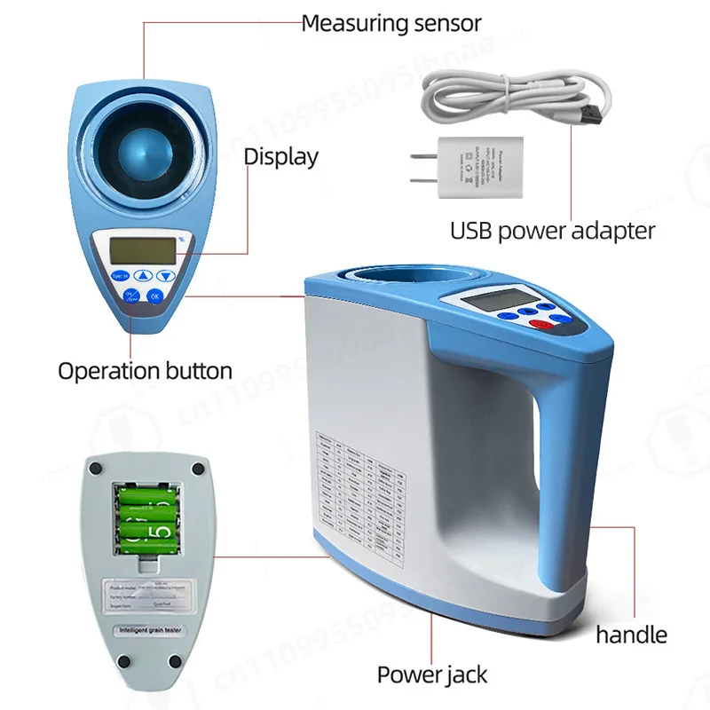 Upgraded Version 35 Types of Grain Grain Moisture Measuring Instruments Rice Coffee Bean Moisture Measuring Instruments