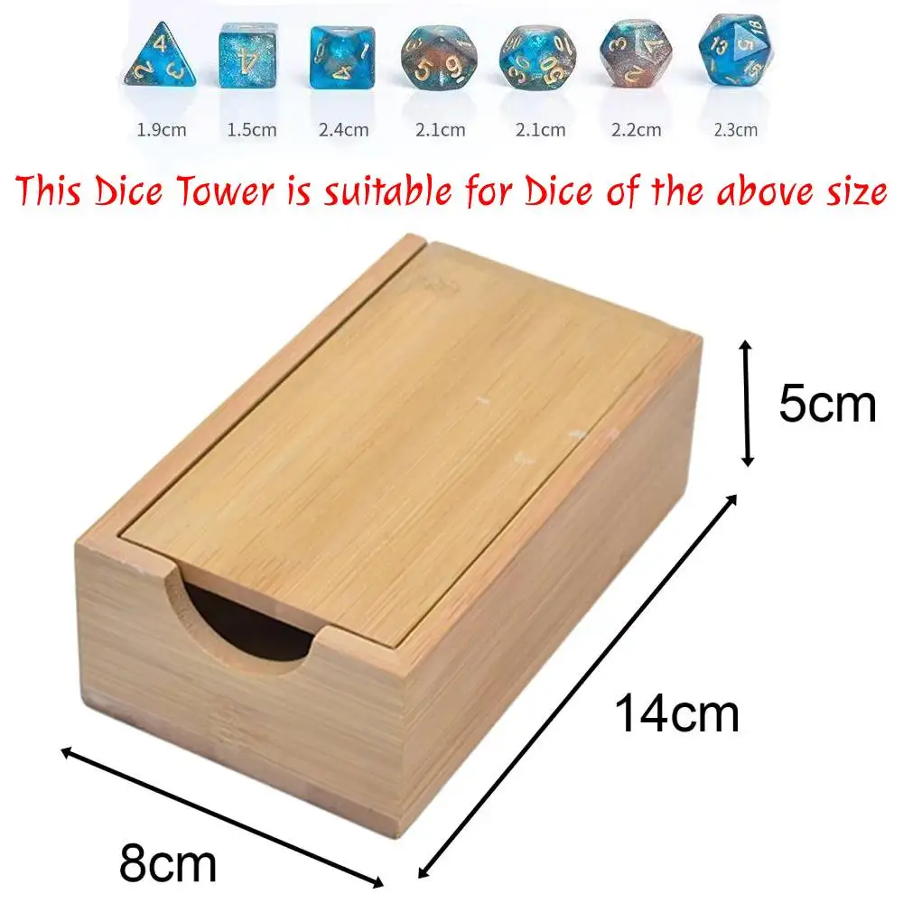 

Foldable Dice Tower dice storage box Bamboo Wood Rolling Tower Kit Game Portable Folding Dice Storage box Board Game player
