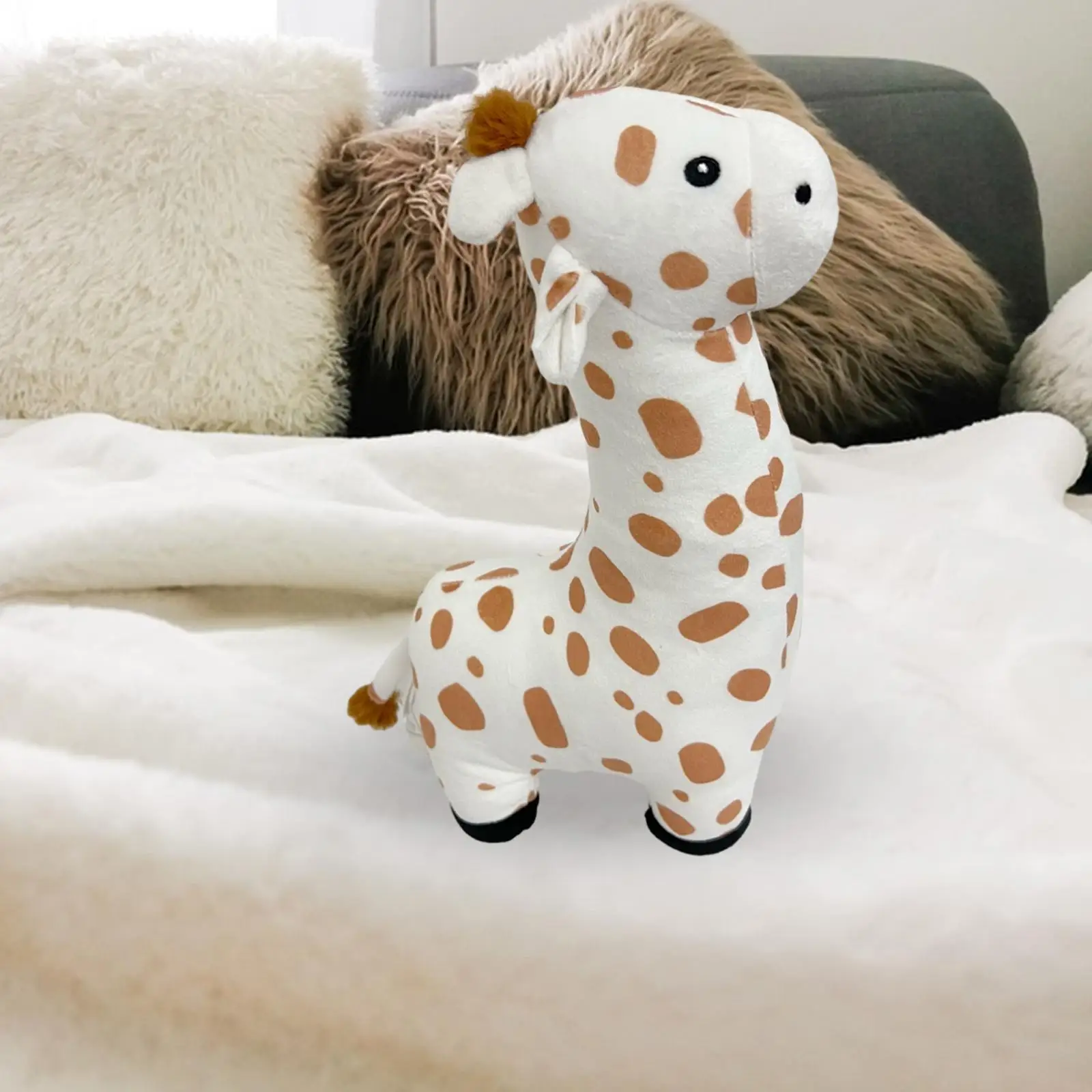 Jouet girafe en peluche, jouet coule, décoration de fête simulée, peluche debout