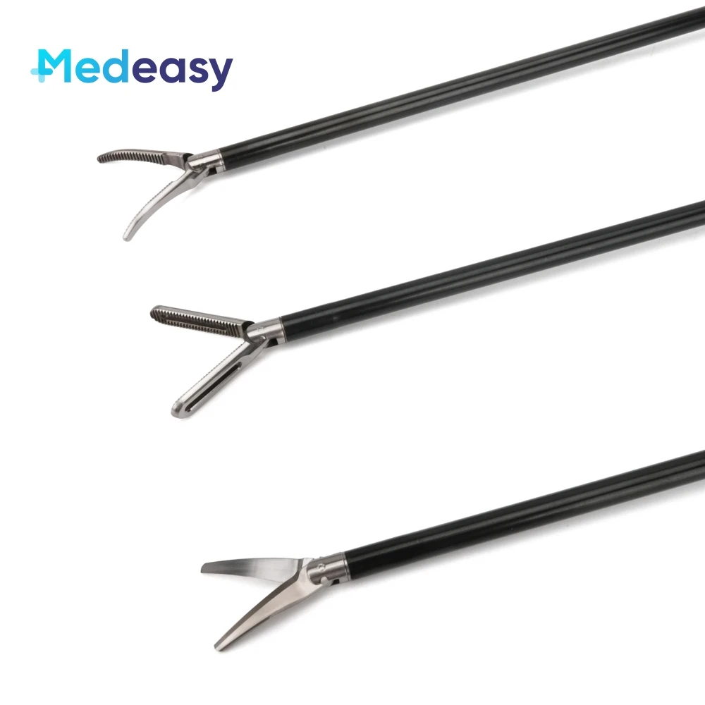 3 Pieces Set Laparoscopic Instruments Reusable Laparoscopy Maryland Dissector Curved Scissors Fenestrated Grasper Forceps