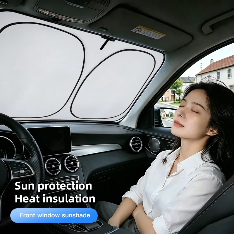 1Pcs Heat Insulation Windshield Sun Shield Foldable UV Block Cover For Zeekr 001 007 009 X Vehicle Interior Decoration