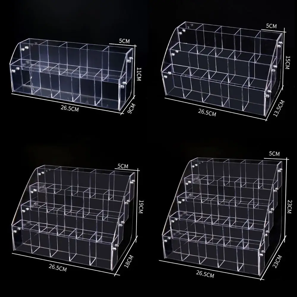 2/3/4/5 Layer Mark Pen Holder Transparent Large Capacity Stationery Display Shelf Multifunction Creative Makeup Brush Holder