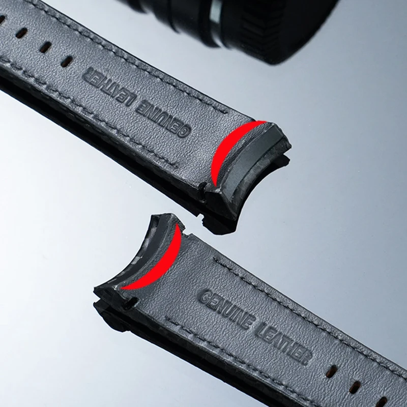 Arc mouth 23mm wristband For Tissot 1853 T079 L ü ch series curved mouth watch strap T079 427A curved leather bracelet