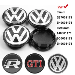 4pcs 55mm 56mm 65mm Car Styling Wheel Center Cap Hub Covers Badge Accessories For VW Volkswagen Golf 3B7601171 1J0601171