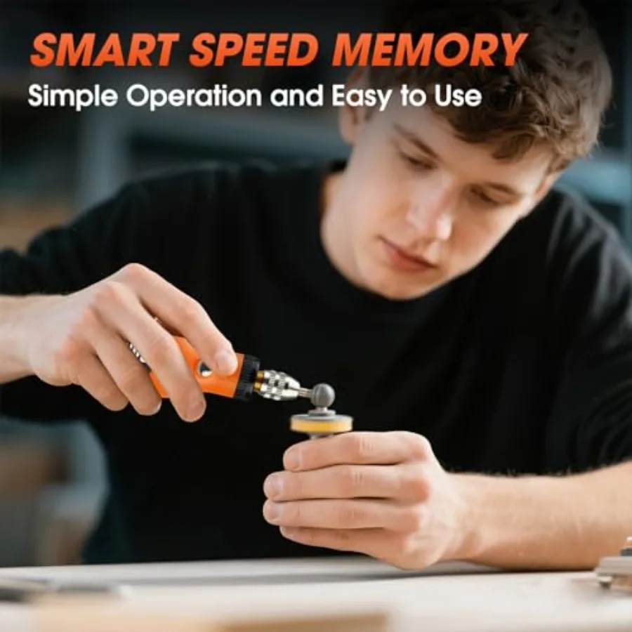 ชุดเครื่องมือโรตารี่ไร้สายขนาดกะทัดรัดพร้อมการตั้งค่าความเร็ว 5 ระดับและไฟ LED ในตัว รวมอุปกรณ์เสริม 78 ชิ้น แบตเตอรี่แบบชาร์จได้ 3.7V TypeC