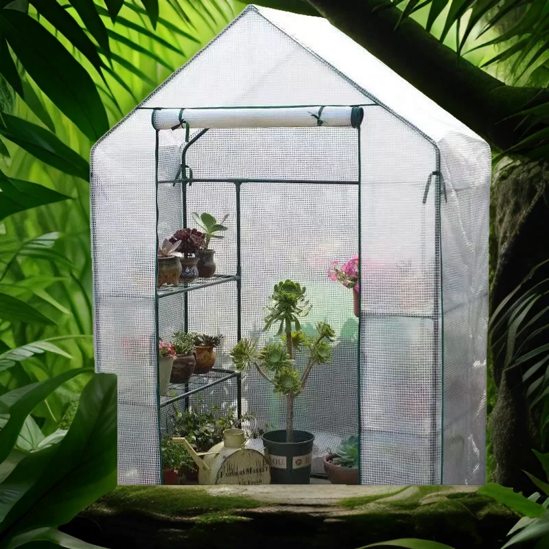 

greenhouse walk-in greenhouse flower stand, thermal insulation cover, cold-proof outdoor rain-proof warm transparent tent