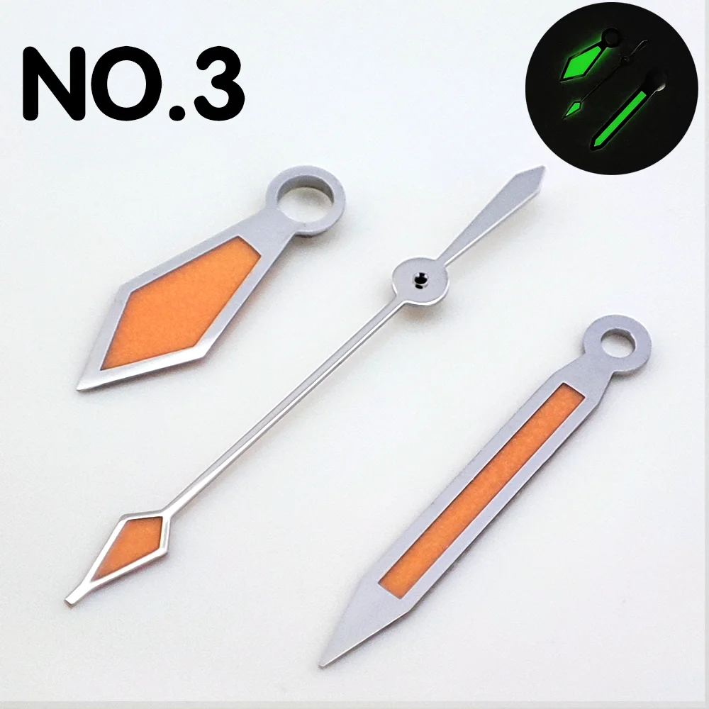 NH35 Hands Long Diamond Hands C3 Grade Luminous Hands NH35 Watch Replacement Parts Watch Hands For NH34 NH35 NH35 Movements