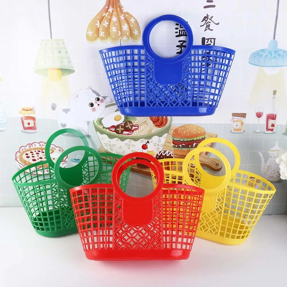 Plastic 1Pcs Hollow Practical Hanging Toy Organizer Basket Storage Basket Kitchen Bathroom Accessories