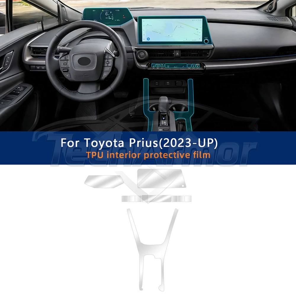 Auto-Innenraum TPU-Schutzfolie Kratzfest für Toyota Prius 2023-2025 Schützende Transparente Reißfeste Aufkleber Zubehör
