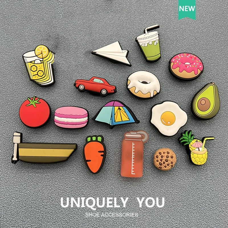 

Подвески для обуви, аксессуары для обуви, пончик, обувь для гурманов, украшение, пряжка, кнопка