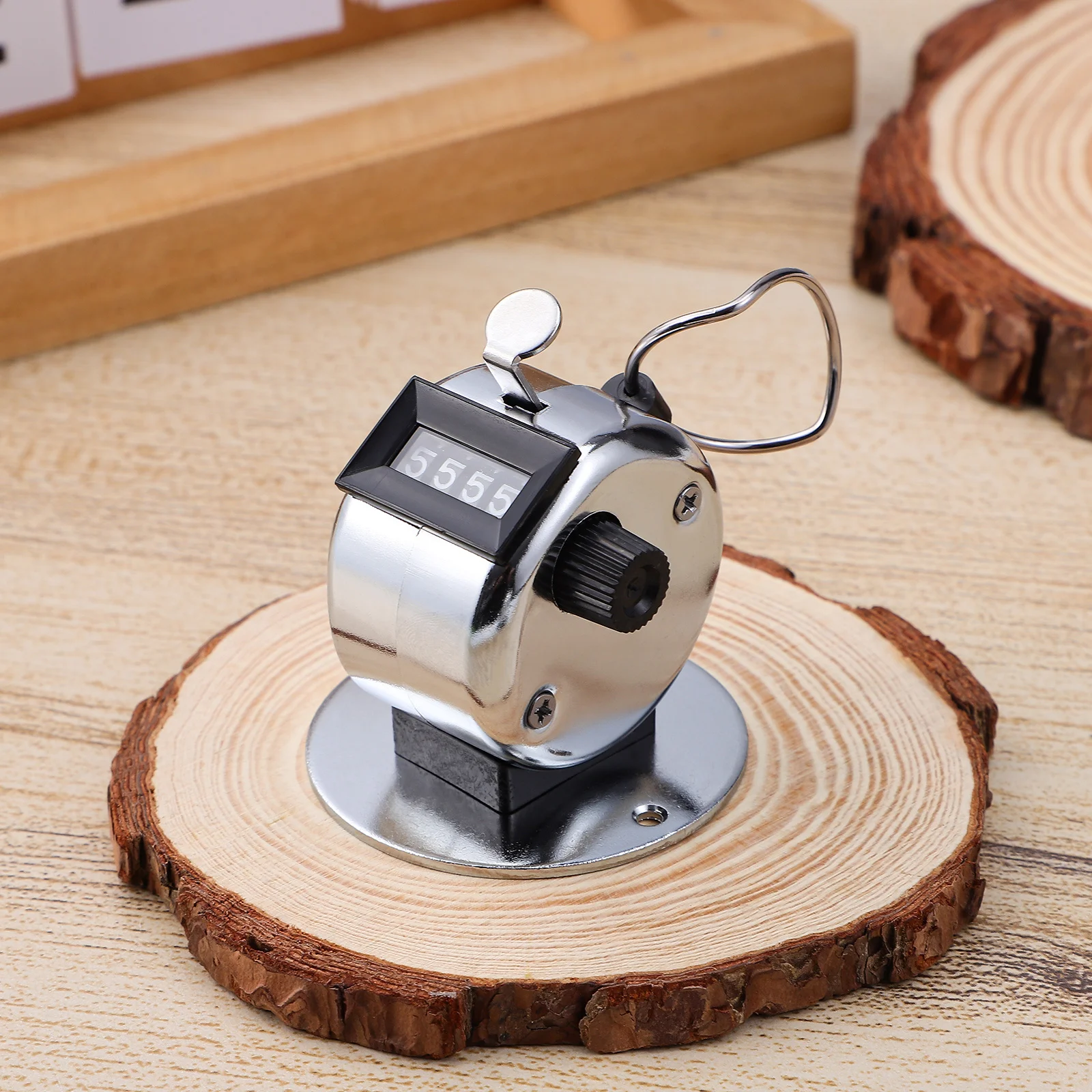 

2Pcs Manual Mechanical Counter Portable Tally Clicker Resettable Counting Tool for Steps Pedestrian Flow Stitch