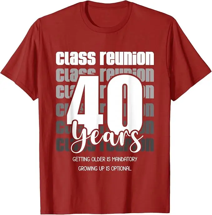 Klassentreffen 40 Jahre 40. Jubiläum Klassenkameraden Freunde T-Shirt Y2k Lustig Highschool College Treffen Party Geschenke T-Shirt Kleidung – Detail 9