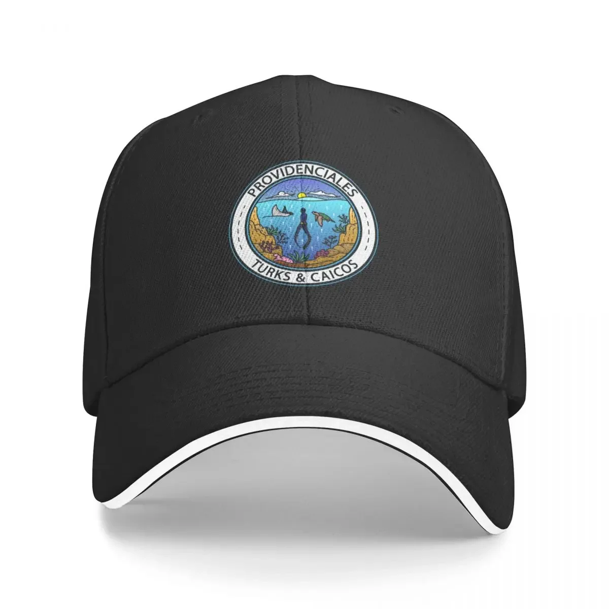 Providenciales Turks and Caicos Scuba Badge Baseball Cap Kids Hat Trucker Hat Women Hats Men's