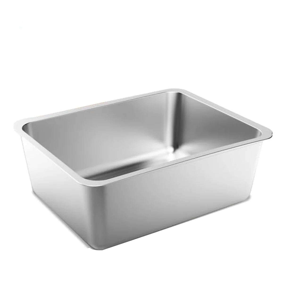 Stainless Steel Cat Litter Box, 17.5 X 13.5 X 6 Inch, Odour Proof Litter Pan, Non-Stick, Easy to Clean, Rust