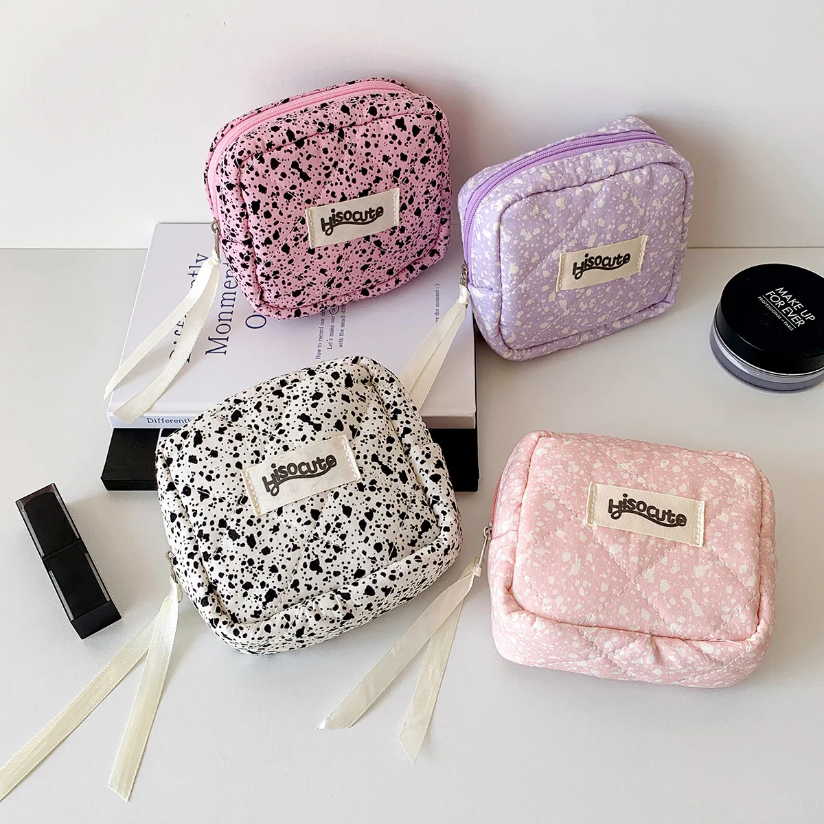 

INS Women Lipstick Makeup Bags Girl Sanitary Pad Pouch Student Coin Purse Storage Bag Sanitary Napkin Bag Travel Toiletry Bag