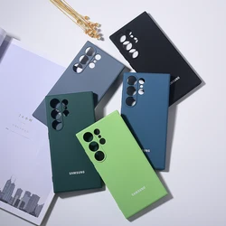 S24 Ultra Liquid Silicone Phone Case TPU Full Back Protective Cover for Samsung Galaxy S21 S22 S23 S24 Plus S21 Ultra S21+ S22+