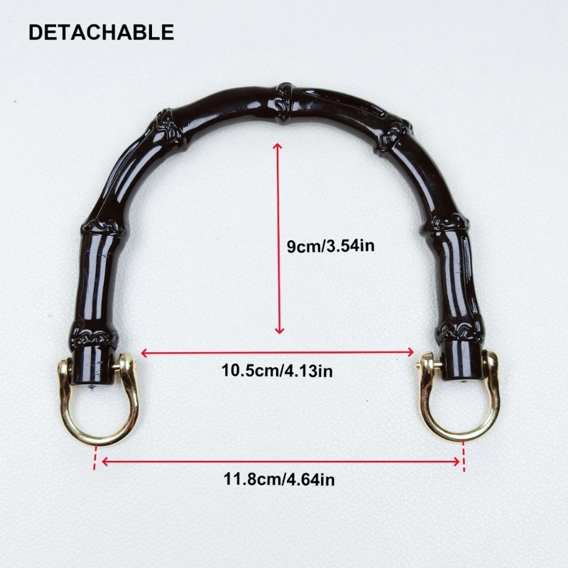 Роскошная черная ручка сумки с имитацией бамбука и металлической пряжкой для сумок своими руками, замена ручки сумки