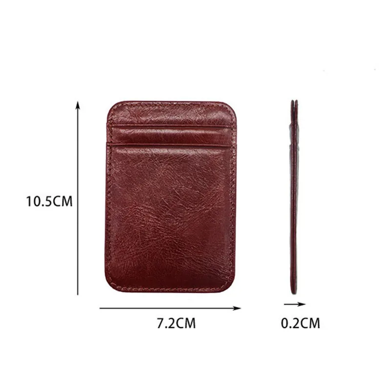 Leather Ultra-thin Card Case Multi-card Slot Credit Crad Holder Multifunctional Cash Clip Multi-purpose Mini Unisex Wallet