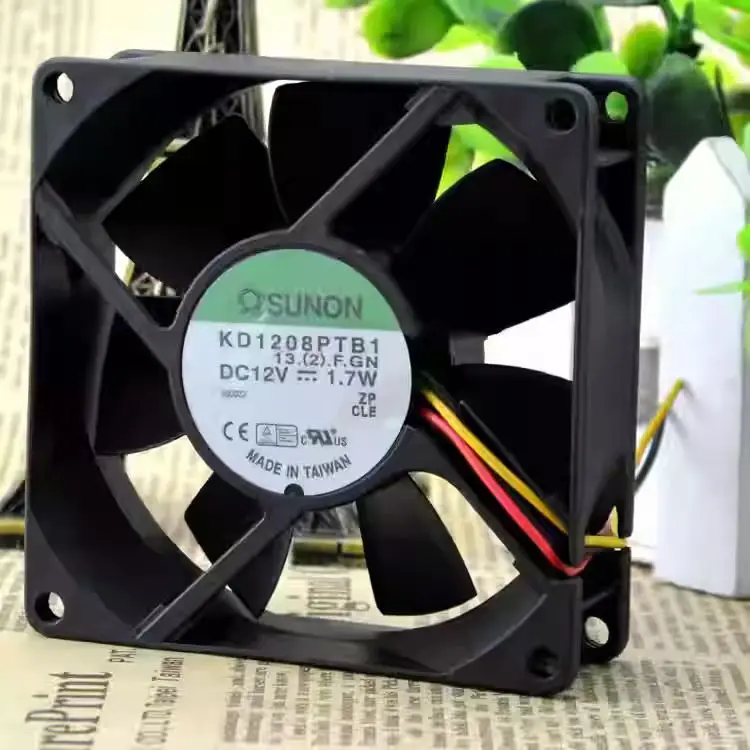 For Sunon KD1208PTB1 8cm quiet silent 80mm 8025 DC 12V 1.7W 2 wire axial inverter cooling fans blower