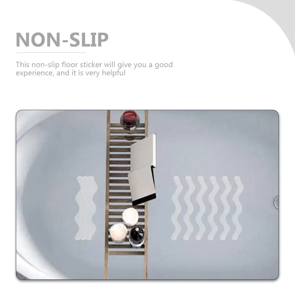 

18Pcs S-Shape Bathroom Non-Slip Floor Stickers Tub Bathtub Shower Strips Wear-Resistant Removable S-Shape Bathtub Strips