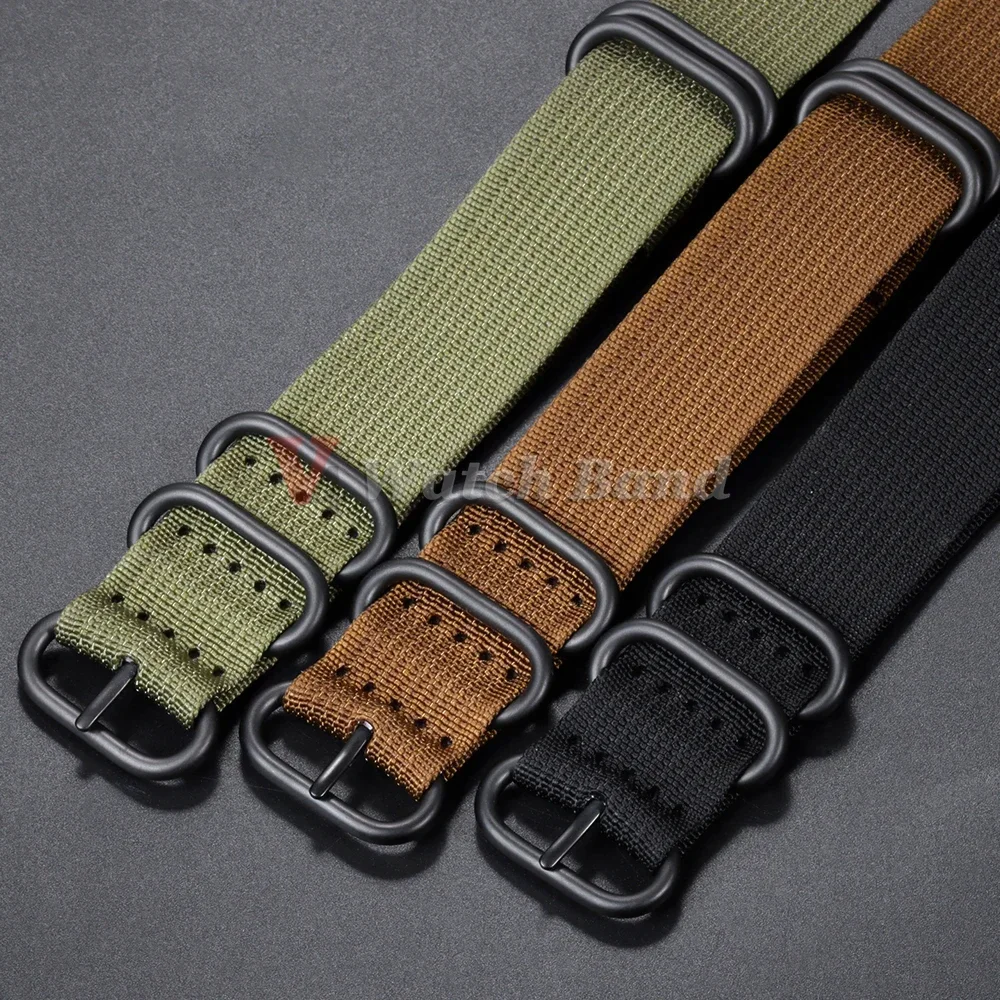 คุณภาพสูงทนทานไนลอนสําหรับนาฬิกา Omega 20 22 24 18 มม.สําหรับ Seiko ทหาร Casual Bands เปลี่ยนกองทัพสร้อยข้อมือกีฬา