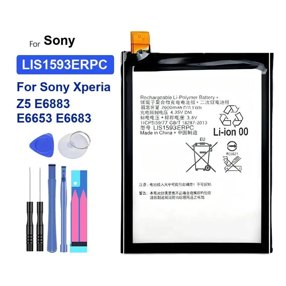 

Mobile Phone Battery LIS1593ERPC For Sony Xperia Z5 E6883 E6653 E6683 2900Mah High-Efficiency