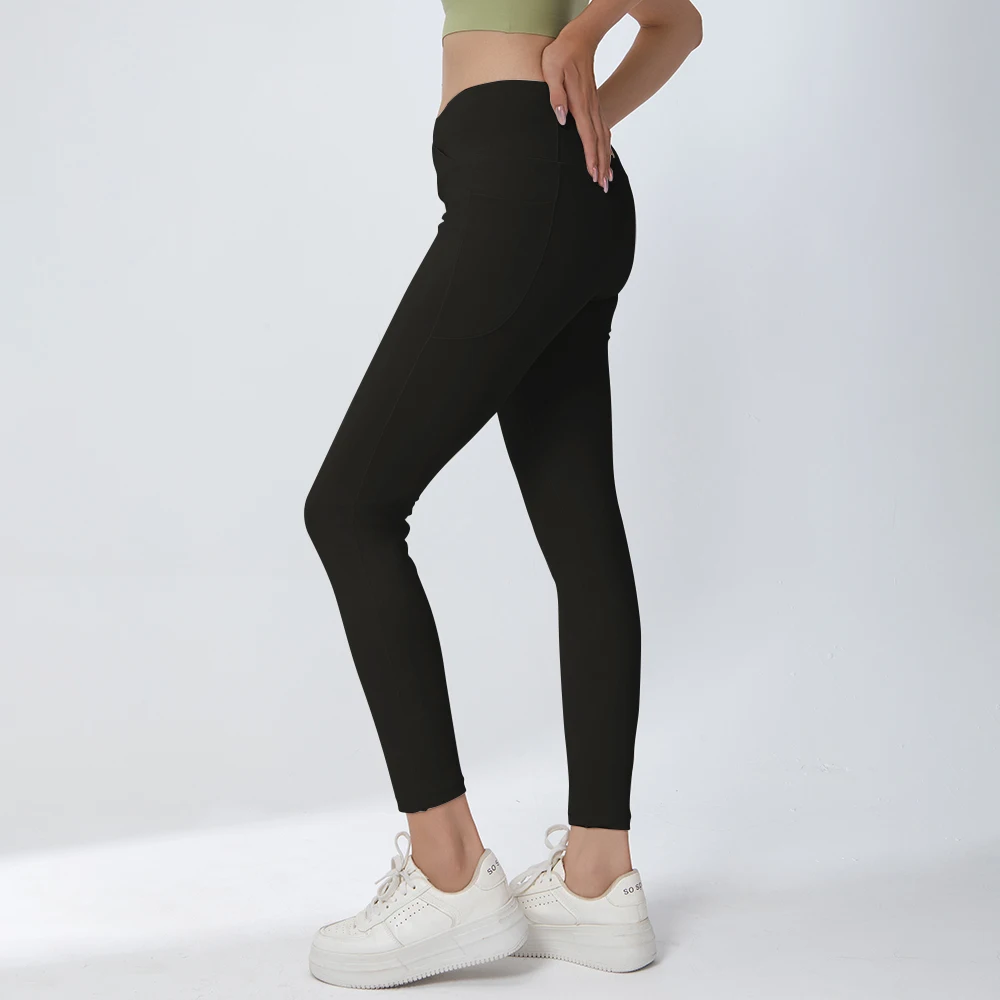 Women's High - Waist Yoga Pants with Pocket, Stretchable, Quick - Dry, for Fitness, Running, Pilates, Multiple Colors