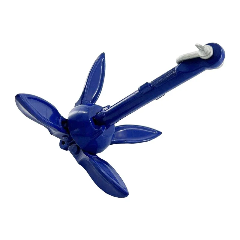 Blue Aluminum 155MM Folding Umbrella Shaped Kayak Anchor for Assault Boat Hardware Accessories