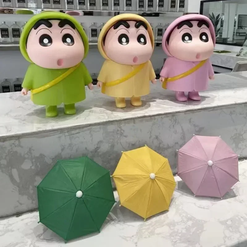 New 40cm Crayon Shin-Chan Large Raincoat Figure Series Model Car Ornament Toys Collection Decoration Anime Limited Birthday Gift