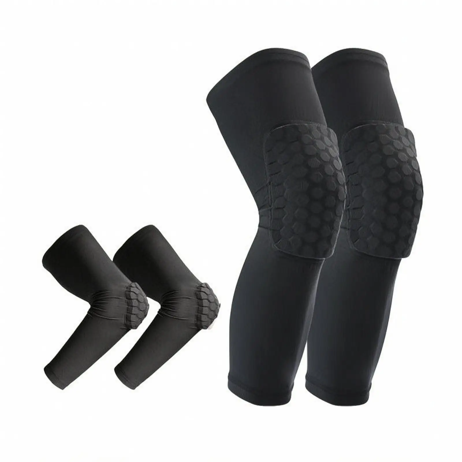 Kids Knee Pad for Sports with Honeycomb Impact Protection and Anti Slip Sleeve Lycra Comfort Fit for Training
