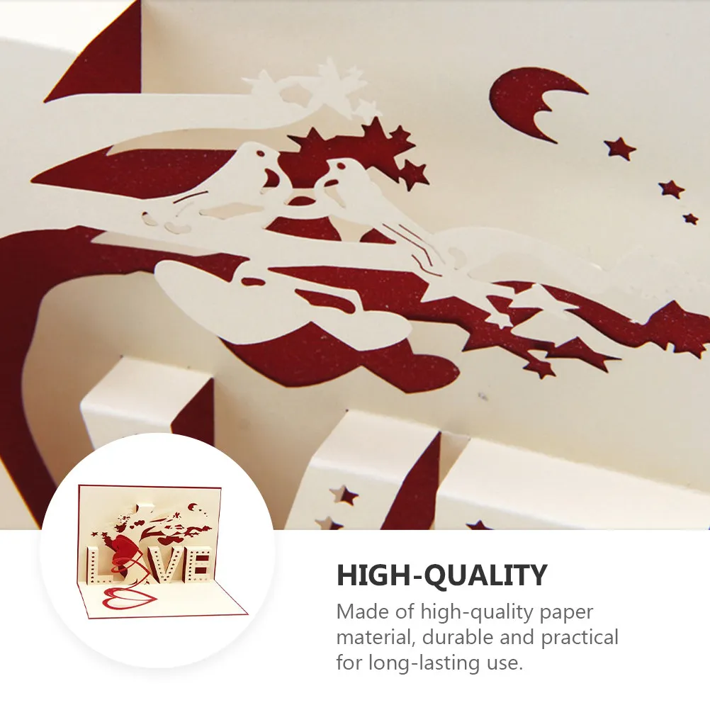 

1Pcs Love Tree Cards Valentine's Day 3D DIY Blessing Greeting Cards Holiday Party Messages Postcard Greeting Card