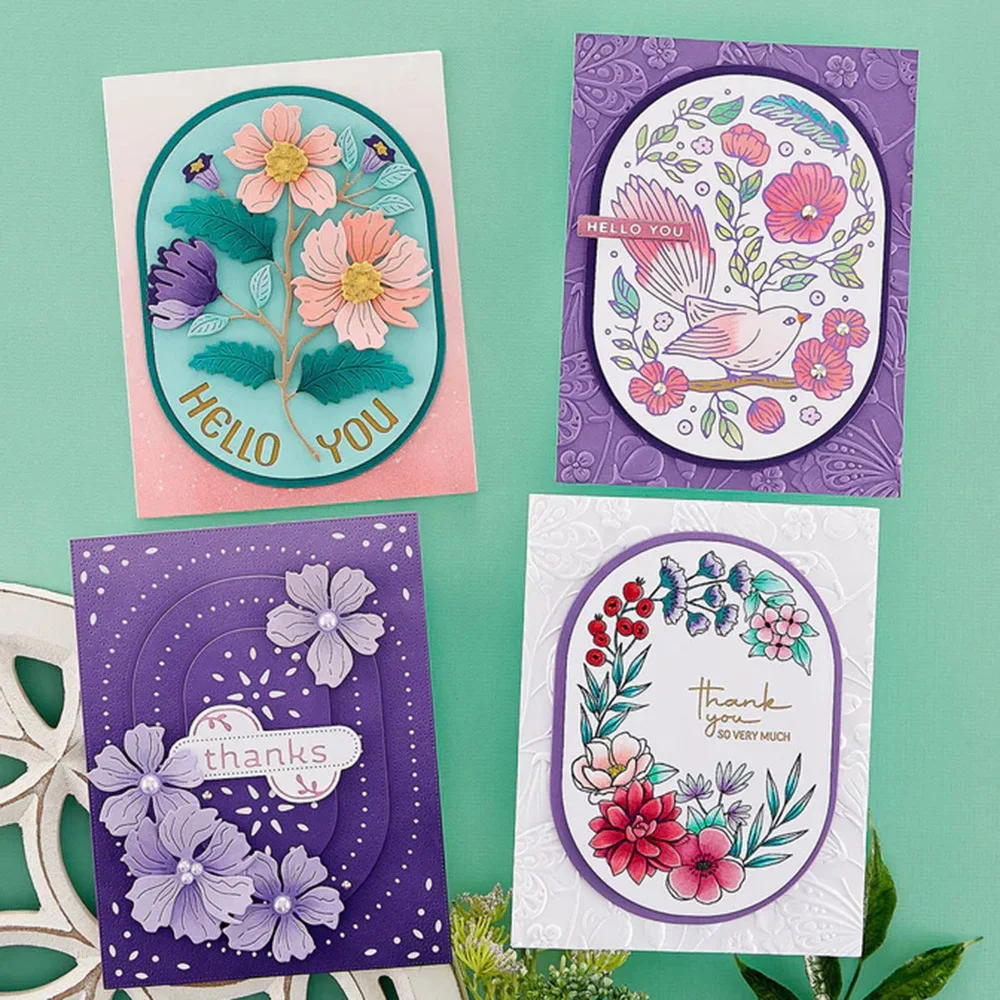 oval border Metal Cutting Dies Stencil DIY Scrapbooking Embossing Paper Cards Album Making Decorative Craft Cut Template