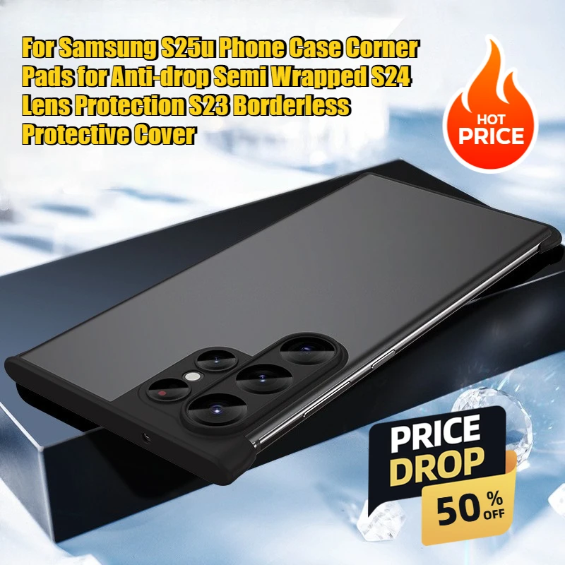 

Half-wrapped Lens Protection, Borderless Anti-drop Corner Protective Case for Samsung S23/S24/S25u