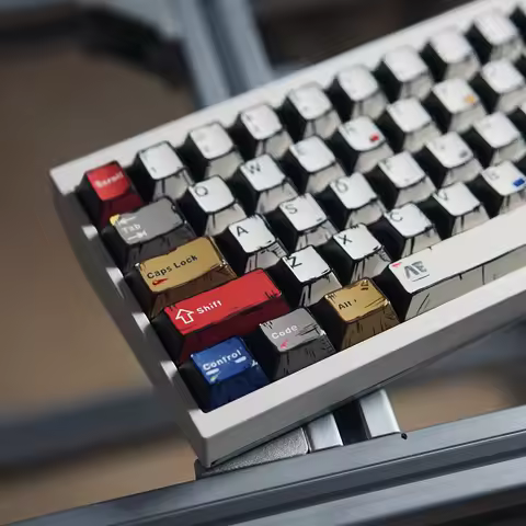 Retro PBT Comic Keycaps Cherry Profile Dye-Sub Keycap Japanese Manga Custom keycap Sets For Cherry MX Mechanical Keyboard