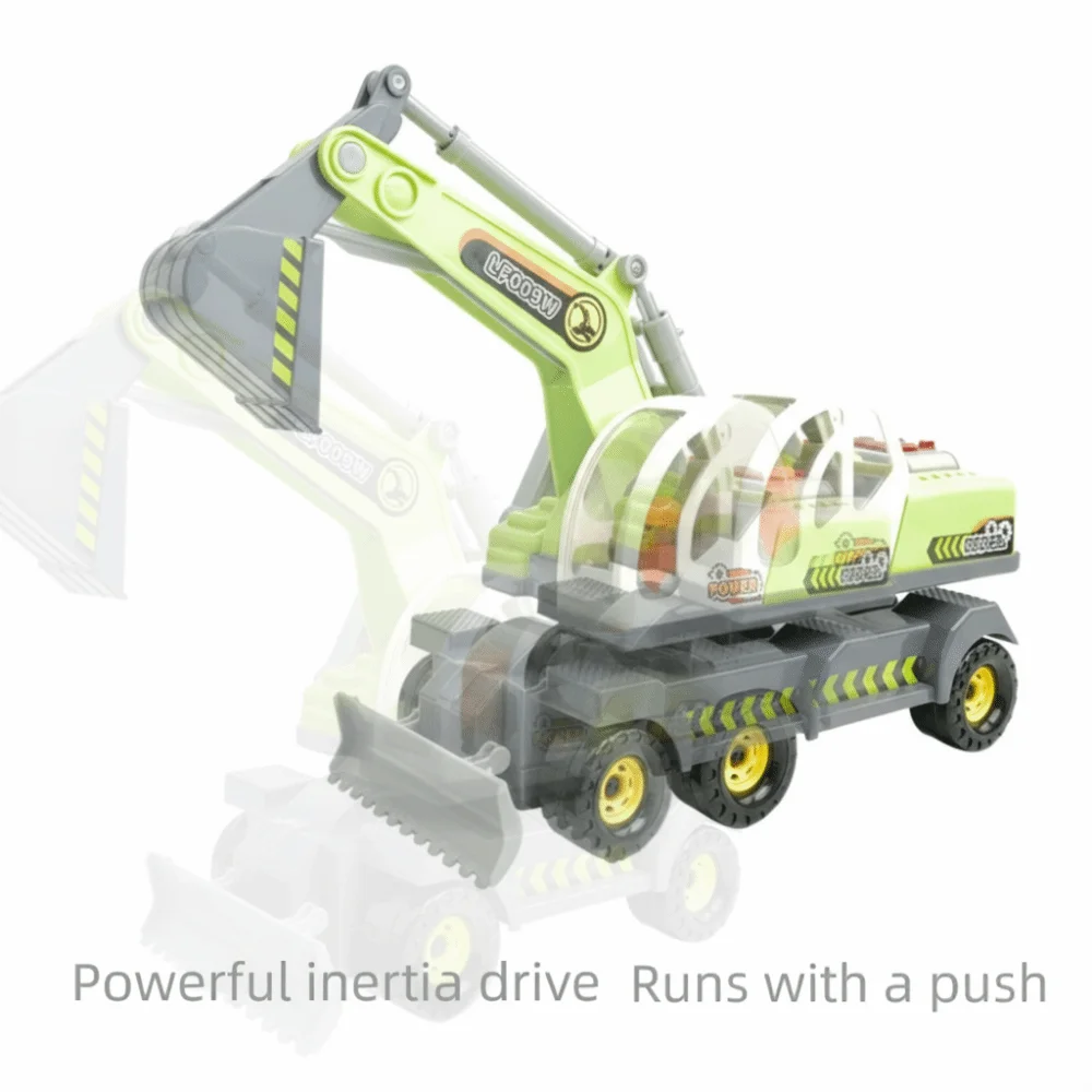 City Bulldozer Large Excavator Musical Inertia Digger Trunk Machine Engineering Vehicle Plastic Children's Car
