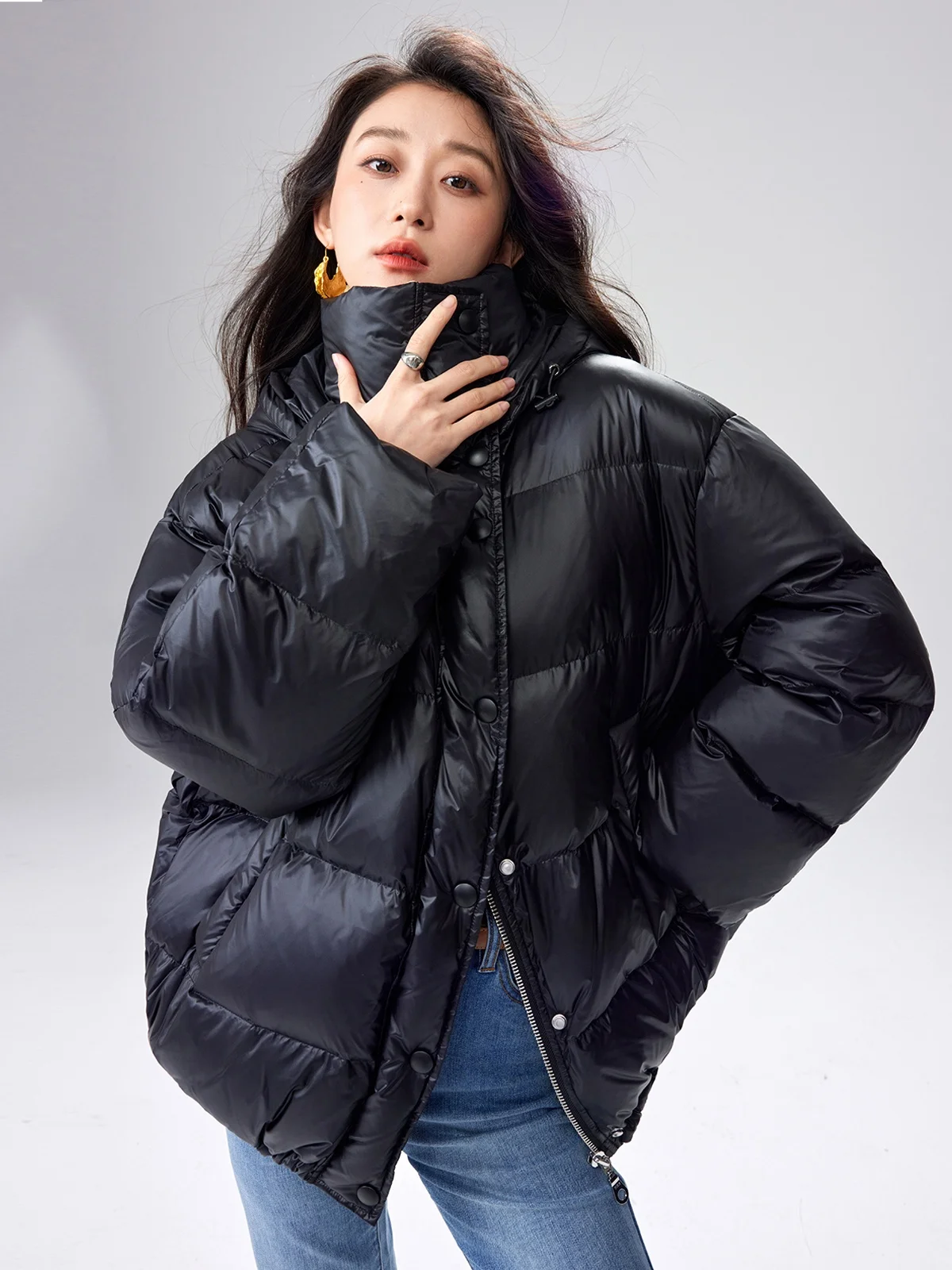 

Утепленная зимняя куртка Warmth Dragon Xier Lazy Bread Sle 90 с наполнителем из пуха, цветная, женская, из полиэфирного волокна