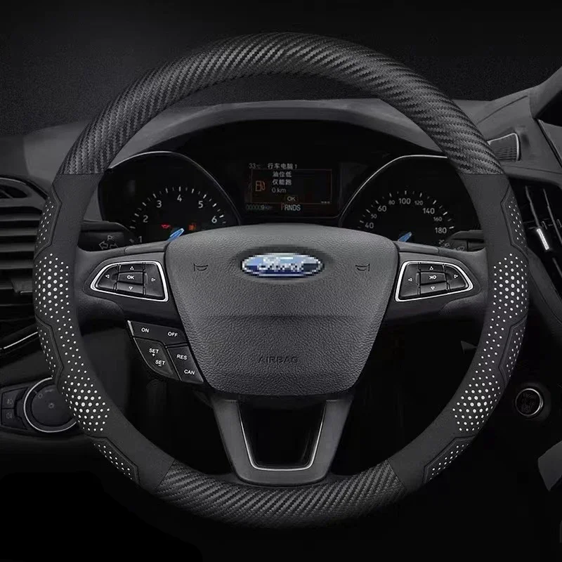 

Car Steering Wheel Cover For ST Ford Focus F150 Mondeo Fiesta Kuga Edge Ecosport Explorer Escape Fusion Ranger Taurus Shelby