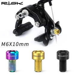 Risk MTB Bike V Brake Wire Fixing Bolt Road Bicycle C Brake Inner Line Fixed Screw TC4 Titanium M6*10mm Wire Pressing Bolts