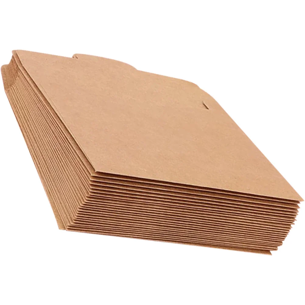 

50 Pcs Kraft Paper CD Bag Multi-function Brown White Out Tape Mail Sack Envelope Pouches Packing Bags Cellophane