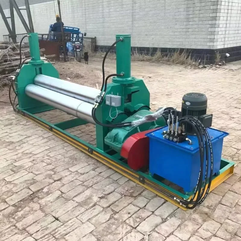 CNC 4 roller steel bending machine with double pinch&stainless steel pipe rolling machine