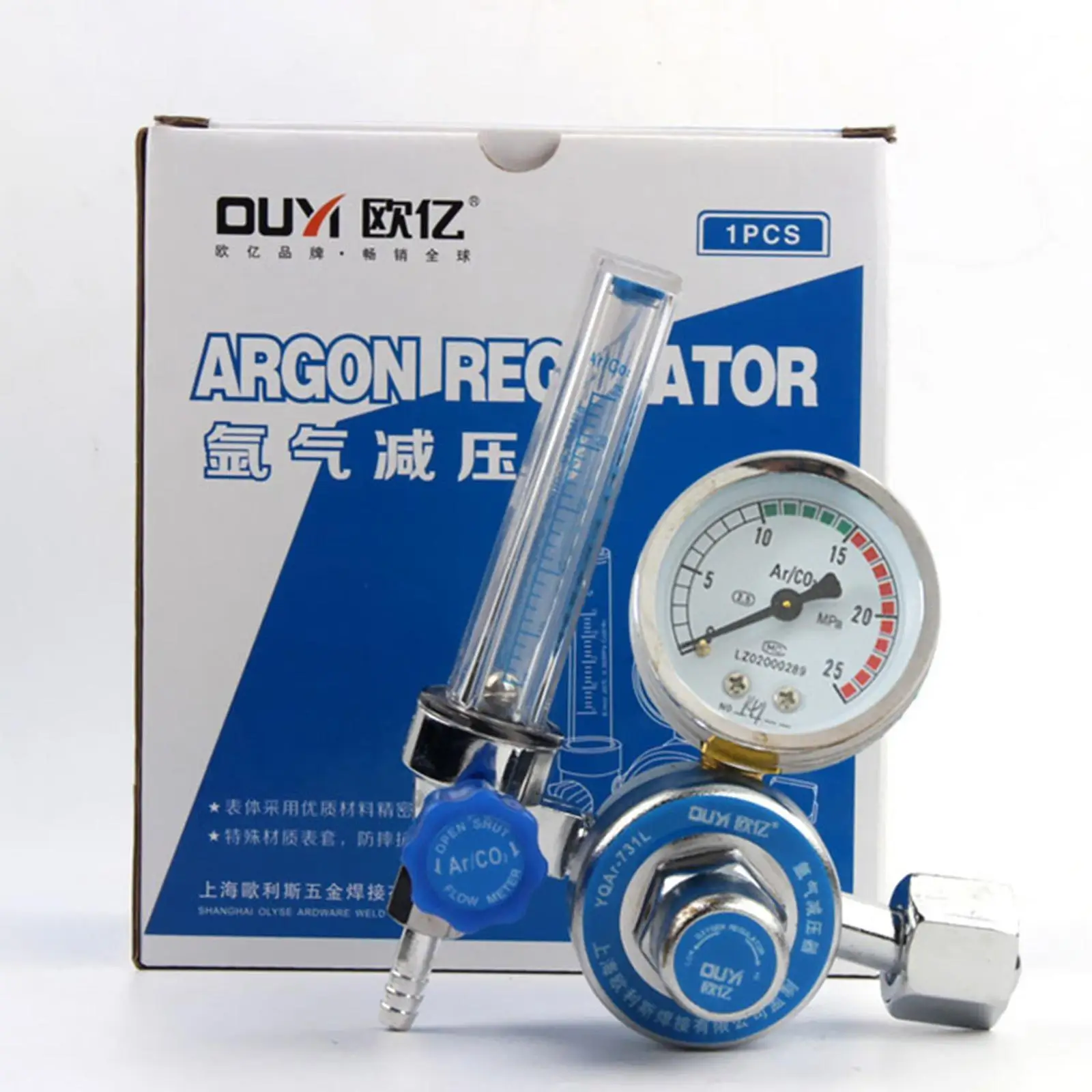 Argon CO2 Mig Tig Flow Meter Flowmeter Gas Regulator Gauge Welding double