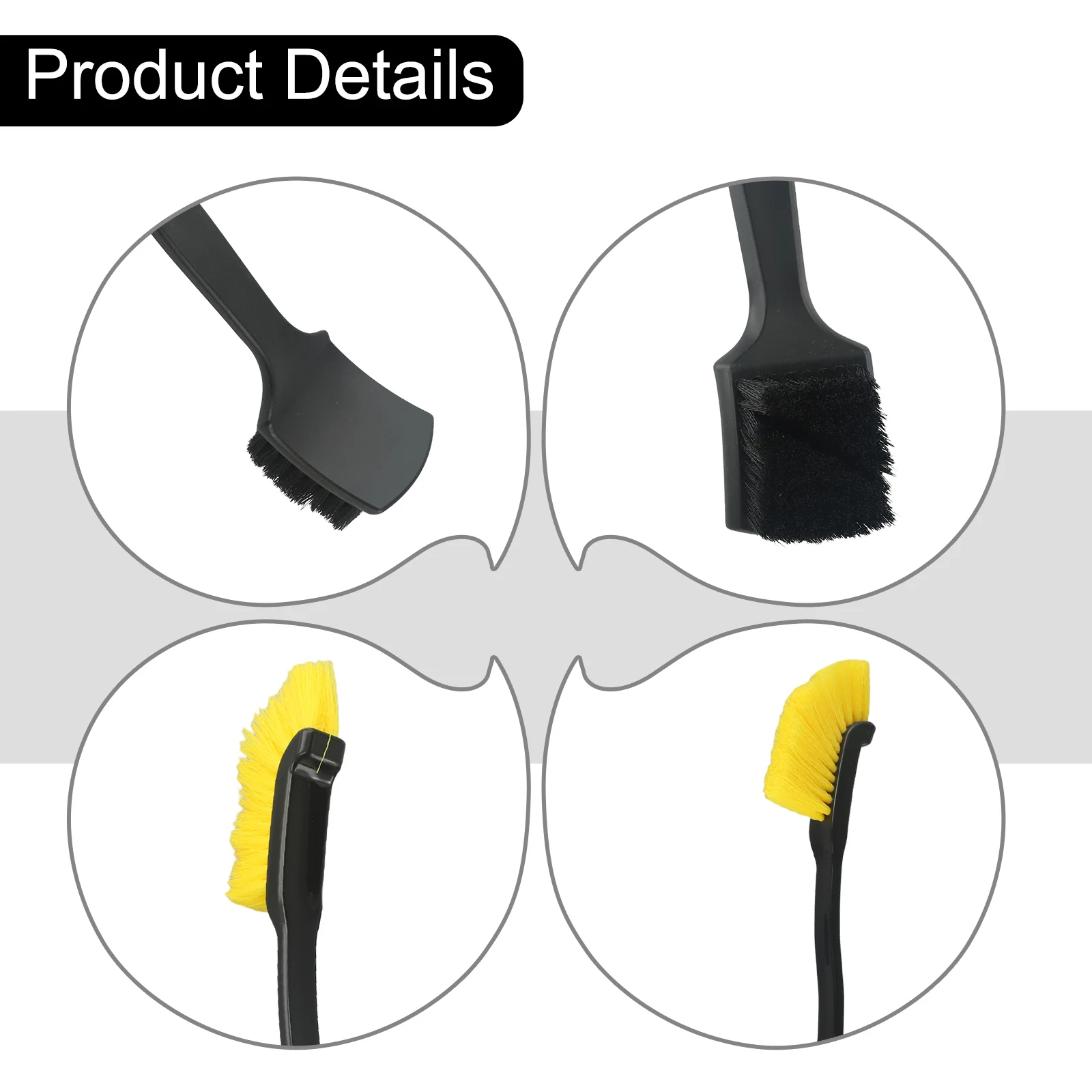 2pcs Tire Brush Kit Hard Bristle Brush Multifunctional Cleaning Brush Tub Cleaner For Kitchen Home Toilet Tools Kit