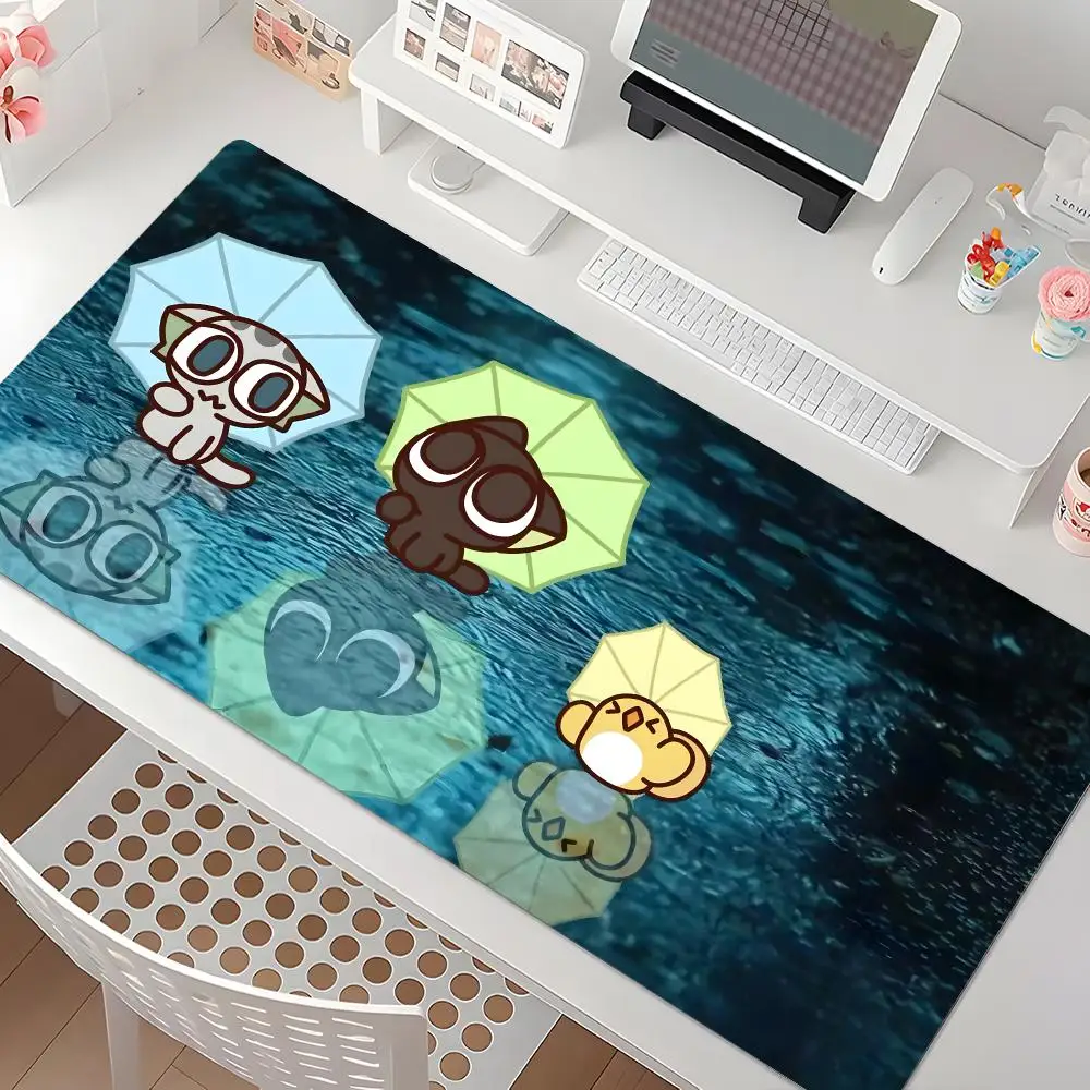 Fantasy anime The Legend of Luo Xiao-Hei Mouse Pad Waterproof Non-Slip Large Gaming Mat with Stitched Edge