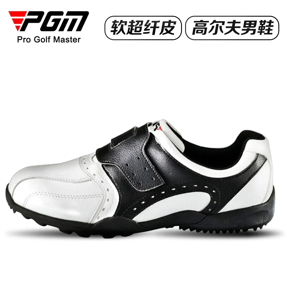 

PGM Men Golf Shoes Breathable Cushioned Sneakers Spikesless Non-slip Sports Shoes Male Hook Loop Outdoor Walking Trainer new