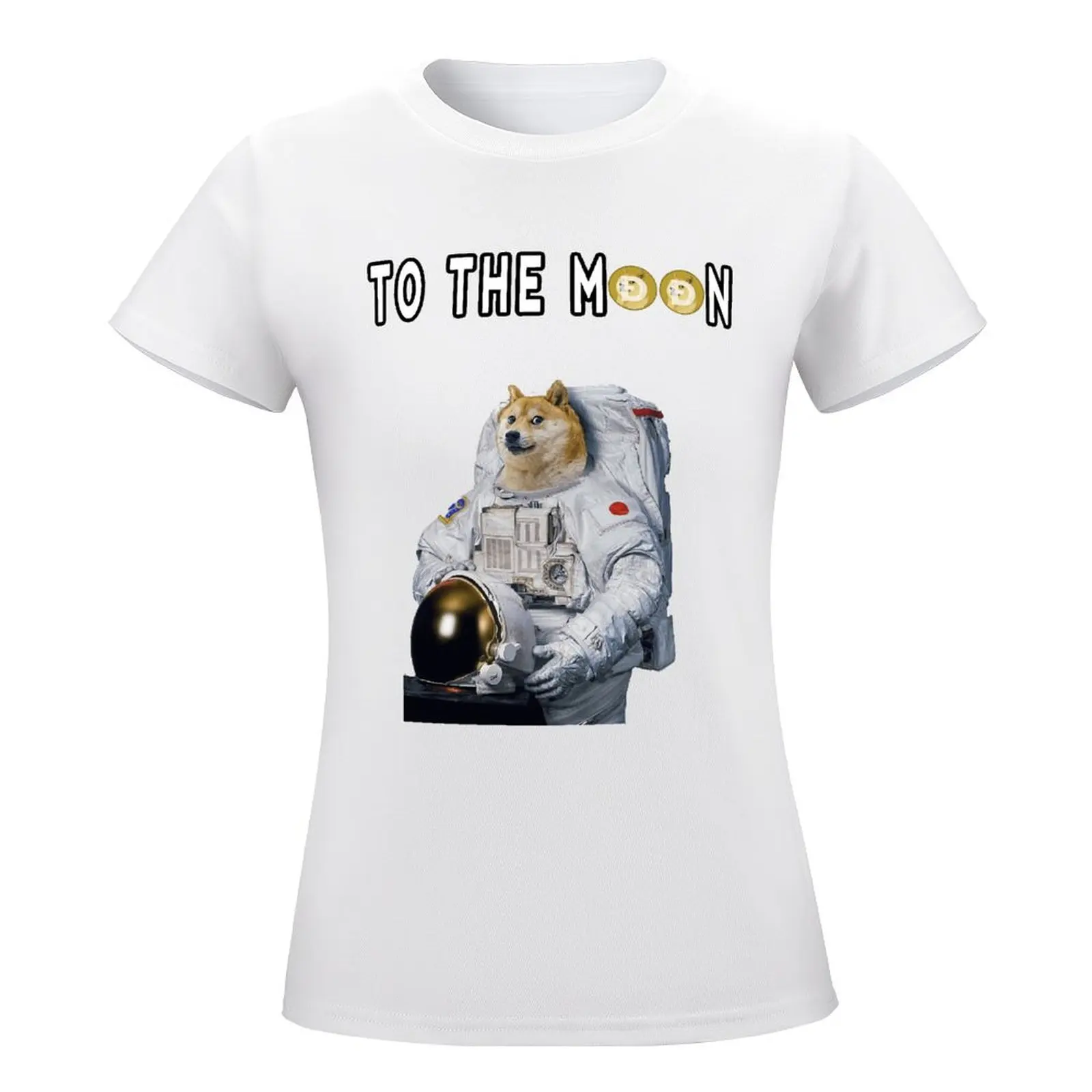 Dogecoin To The Moon For Sale L 100% Cotton  Motion T-shirts Top Quality  Leisure High Quality USA Size